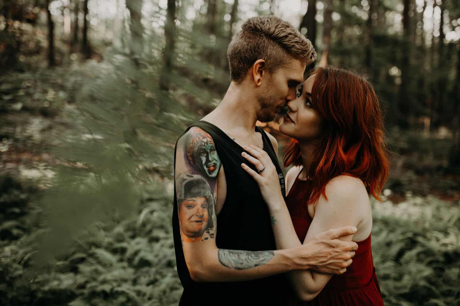 This Is the Boudoir Photography Shy Couples Need To See: Forest Romance
