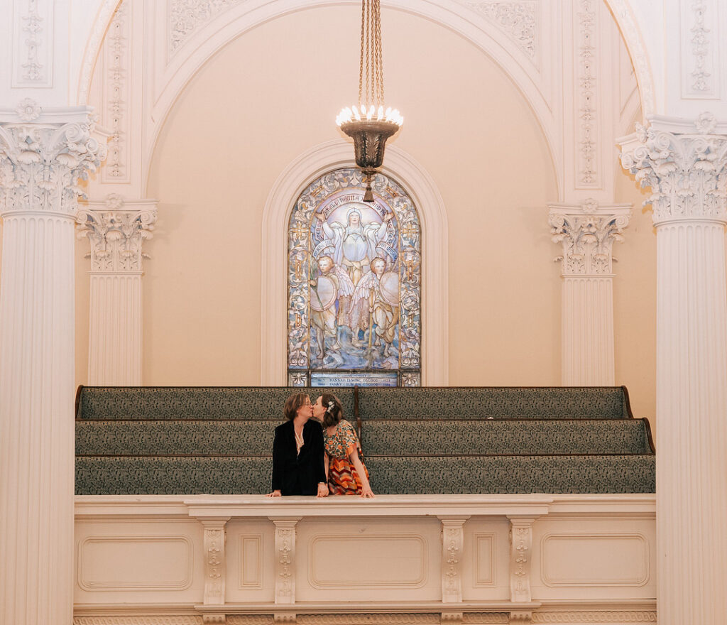 two women in church