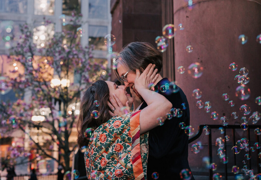 women kissing