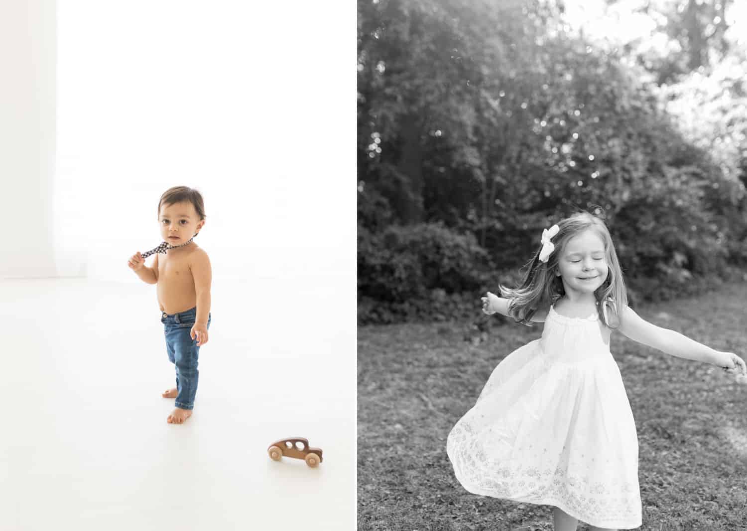 How To Get More Photography Clients? Start Saying No! - Children playing, in-studio and outside.