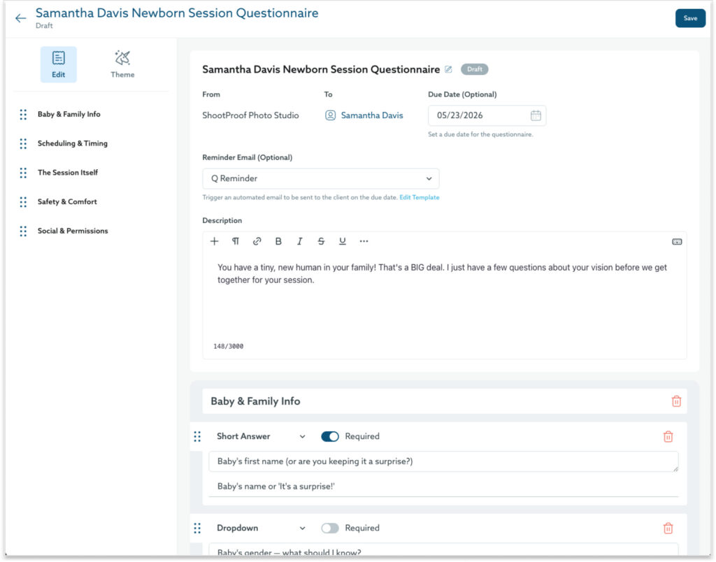 blog questionnaire edit