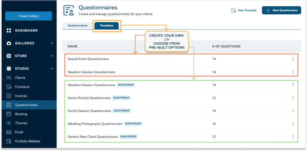 blog questionnaire templates