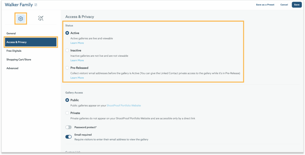 settings 2 access desktop